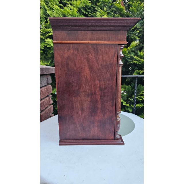 Neo-Baroque Cabinet with Stained-Glass Panel For Sale - Image 9 of 17
