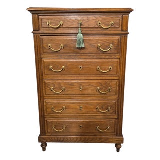 Antique French Oak Chest of Drawer, 1900 For Sale