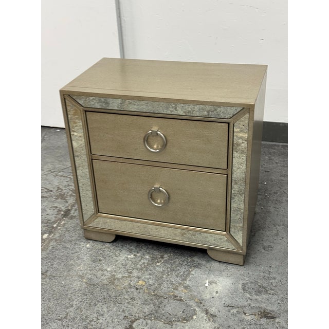 Contemporary Z Gallerie Farrah Two Drawer Nightstand For Sale - Image 3 of 12