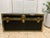 Antique Everlite Black and Brass Steamer Trunk Made in Canada For Sale - Image 4 of 13