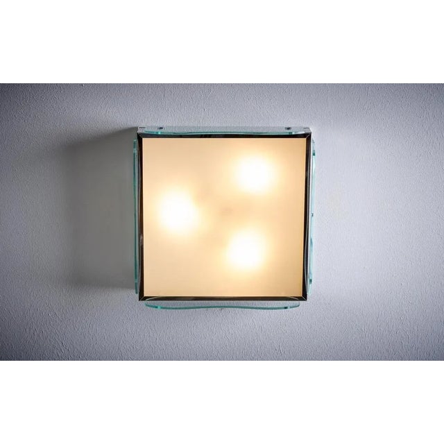 1960s Flush Mount in Clear Glass, Italy, 1960s For Sale - Image 5 of 6