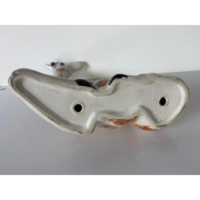 1980s Vintage Hand-Painted Ceramic Giraffe Sculpture For Sale - Image 12 of 12