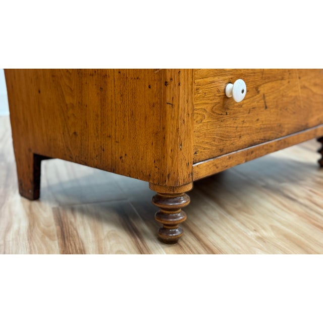 Antique Pine Three Drawer Chest W/ Porcelain Knobs For Sale - Image 10 of 16