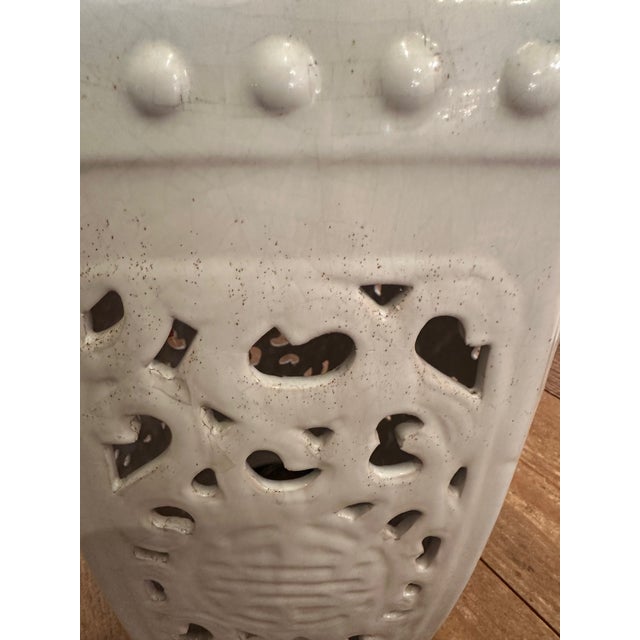 Blanc De Chine Chinese Garden Seats Tables -a Pair For Sale In Philadelphia - Image 6 of 9