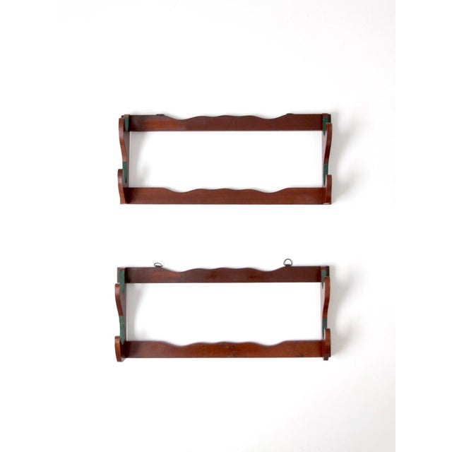 Mid-Century Wooden Gun Rack Pair For Sale - Image 6 of 17