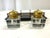 Antique Crystal and Brass Double Inkwells With Footed Base For Sale In New York - Image 6 of 7