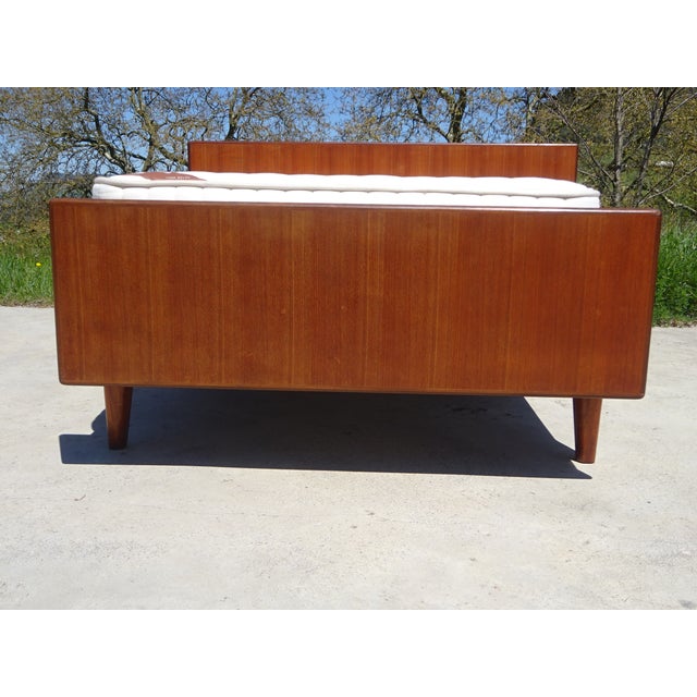 Vintage Teak Bed with Integrated Nightstand, 1960s For Sale - Image 14 of 18