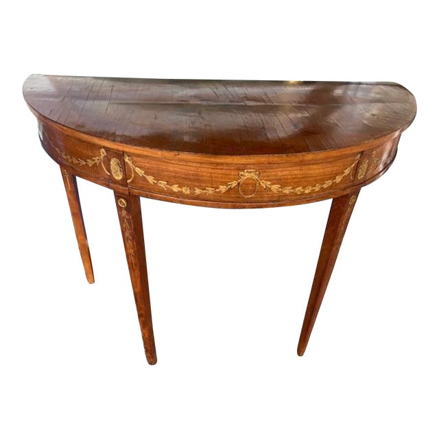 Antique Half Round Demi Lume Hall For Sale