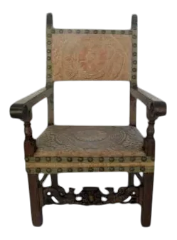 Spanish Walnut Carved Chair