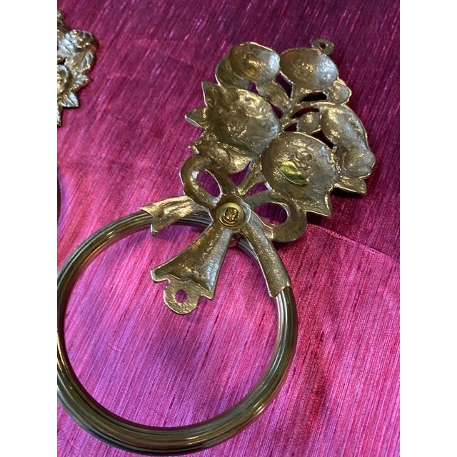 1970s 1970s Hollywood Regency Brass Door Knockers - a Pair For Sale - Image 5 of 6