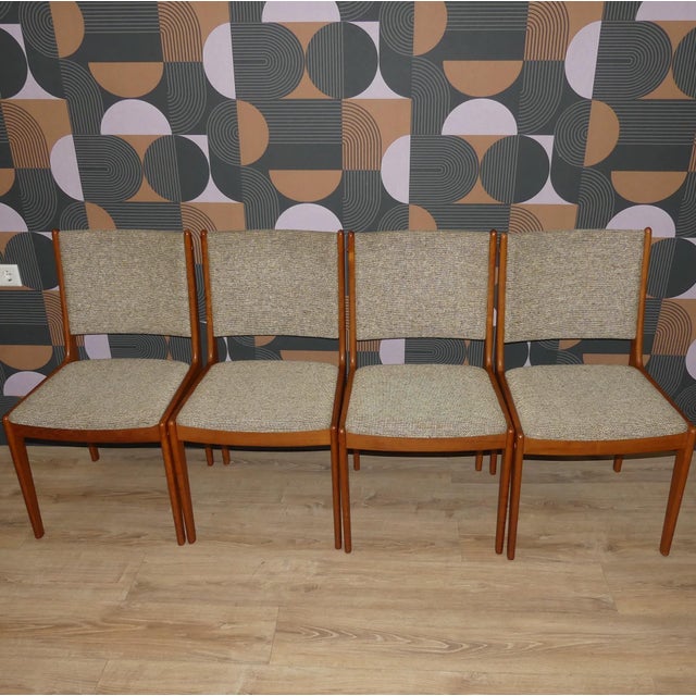 Vintage Teak Dining Chairs from IMHA, 1960s, Set of 6 For Sale - Image 11 of 18