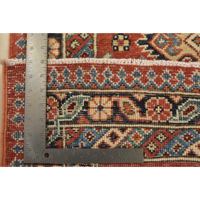 Kazak Runner 2’7” X 7’7” Red Wool Tribal Hand-Knotted Oriental Rug For Sale - Image 12 of 12