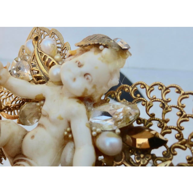 Gemstone Wendy Gell Putti Brooch Mid-80s For Sale - Image 7 of 8