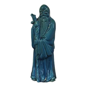 Antique 19th Century Chinese Export Porcelain Figure of Shou Lao