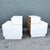 Postmodern Galactic White Gloss Laminate Waterfall Nightstands - A Pair For Sale In West Palm - Image 6 of 11