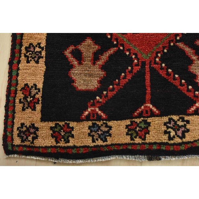 Textile Malatya Rug 1’8” X 3’7” Red Wool Vintage Tribal Hand-Knotted Oriental Carpet For Sale - Image 7 of 9