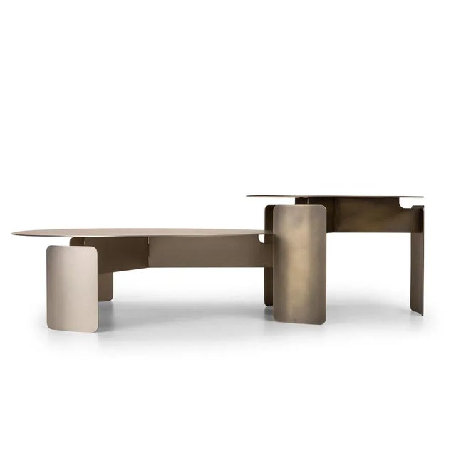 Shirudo Matt Nickel Plated Coffee Table by Mingardo For Sale - Image 10 of 11