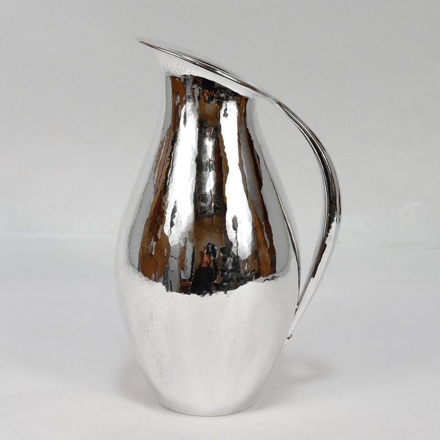 Silver Vintage Georg Jensen Modernist Sterling Silver Pitcher No. 432a by Johan Rohde For Sale - Image 8 of 15