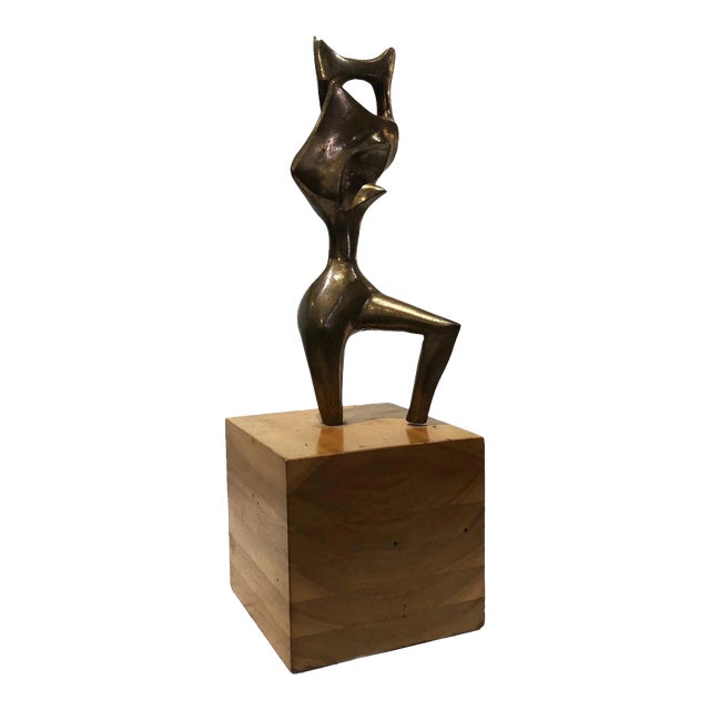 Surrealist Abstract Bronze Sculpture in Manner of Wifredo Lam, ca. 1950's-60's For Sale