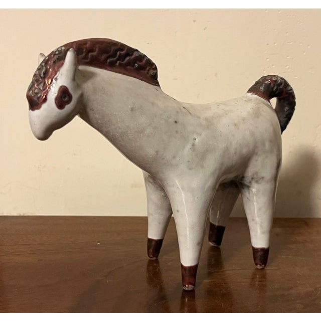 Italian Mid-Century Modern Pottery Horse Sculpture Circa 1960 For Sale - Image 4 of 12