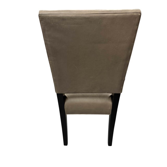 Early 21st Century Arhaus Torino Leather Side Chair For Sale - Image 5 of 9