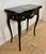 Chinoiserie Chinese Black Lacquer Games Table with Hand-Painted Floral Decoration For Sale - Image 3 of 18