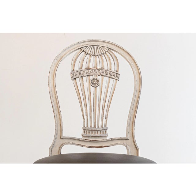 Early 20th Century Louis XVI Style Montgolfier Dining Chairs - Set of 10 For Sale - Image 5 of 6