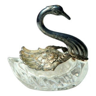 Sterling Silver and Crystal Ring Box or Trinket Box. Very Elegant Presentation. For Sale