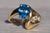 Contemporary The Victiore: Ladies Mid Century Modern Topaz and Diamond Ring in 14K Gold For Sale - Image 3 of 10