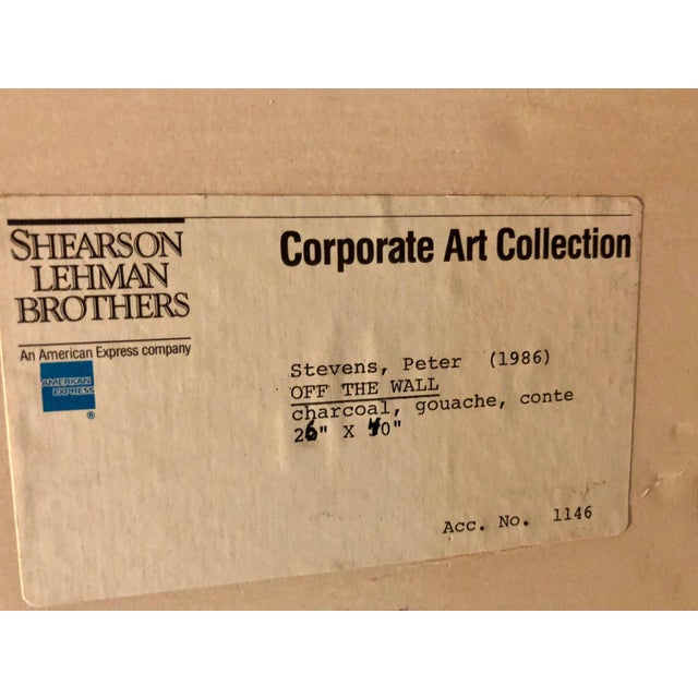 it is currently unframed and will be sold thus. Similar in style to the 80s work of Elizabeth Murray. A bright, colorful...