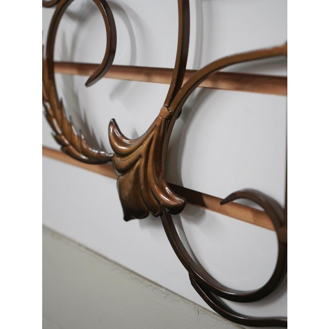Traditional Hanging Scrolled Iron Wall Art W. Gold Finish For Sale - Image 3 of 8