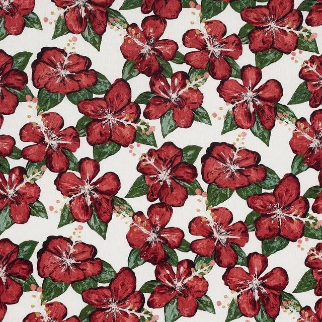 Sample - Schumacher x Victor Glemaud Fabienne Fabric in Red For Sale