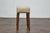 19th Century English Petite Oak Stool with Unique Top and Linen Upholstery For Sale - Image 9 of 9