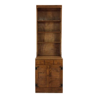 Mid Century Three Shelf Bookcase With Storage Cabinet by Ethan Allen For Sale