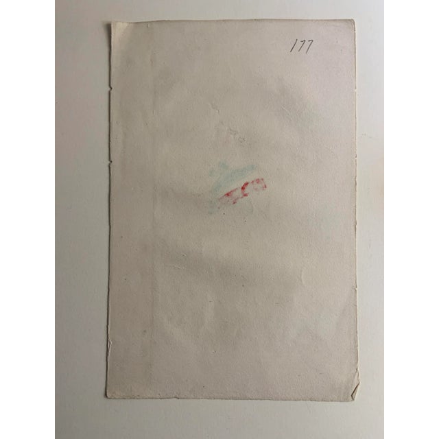 Antique French Hand Colored Lithograph Madame Roland Print For Sale - Image 4 of 5