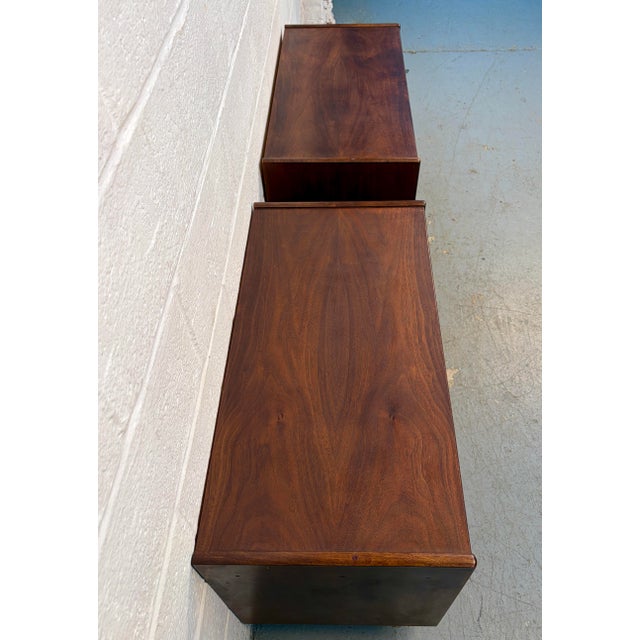 Pair of Mid 20th Century Walnut Cabinets For Sale - Image 12 of 18