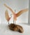 Wood 1980's John Perry Pink Flamingos Sculpture on Burlwood For Sale - Image 7 of 11
