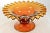 Vintage hand blown deep amber seed glass pedestal bowl with a crimped rim. Simply a beautiful vintage addition to the...