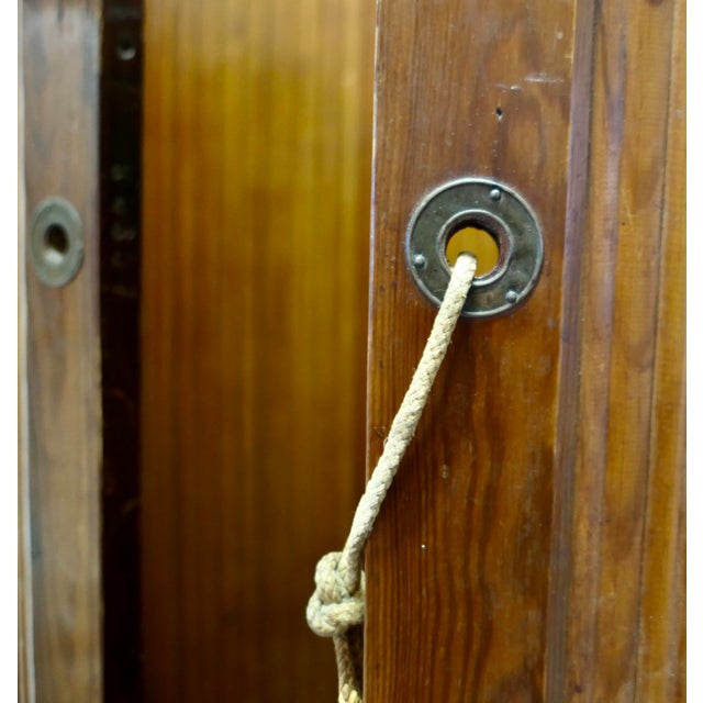 French Self Supporting Vertical Tambour Screen, 1950s For Sale - Image 3 of 11