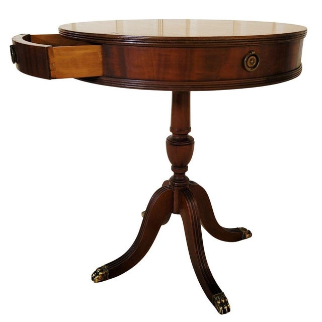 Imperial Furniture Grand Rapids Regency Style Mahogany Drum Pedestal