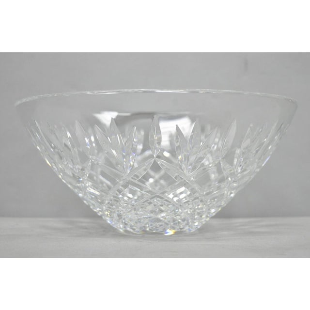 Glass Late 20th Century Waterford Cut Crystal Lead Glass 10" Centerpiece "Gallagher" Bowl For Sale - Image 7 of 11