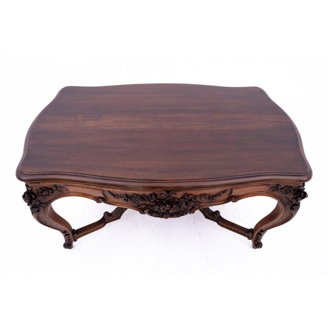 Wood Antique French Richly Carved Table For Sale - Image 7 of 13