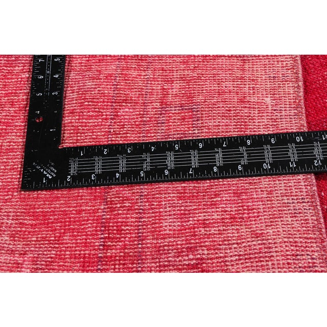 Textile Vintage Red Turkish Oushak Rug, 03'07 X 06'07 For Sale - Image 7 of 10