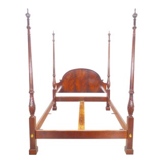 Baker Mahogany Queen Poster Bed For Sale