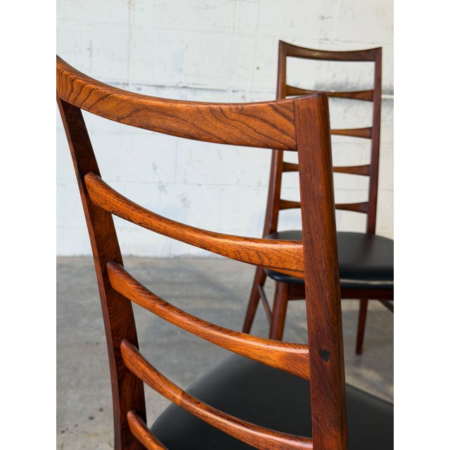 Wood In Style of Niels Koefoed Model Lis Rosewood Dining Chairs Set of 6 Danish Mid-Century Modern 1960s For Sale - Image 7 of 12