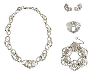Rare Sterling Silver Jewelry Suite by The Kalo Shop