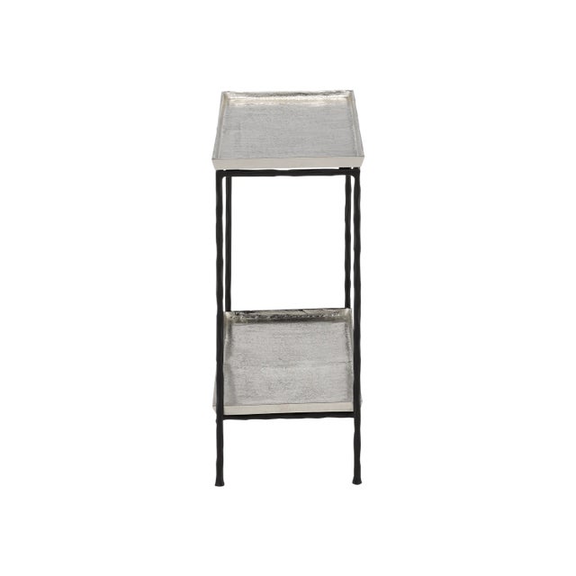 2020s Currey & Company Boyles Silver Side Table For Sale - Image 5 of 5