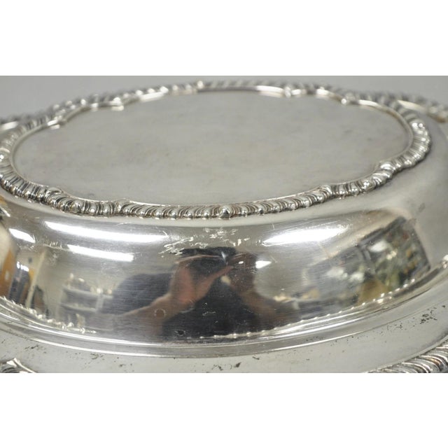Metal Vintage Sheffield Victorian Silver Plated Covered Vegetable Serving Dish For Sale - Image 7 of 12