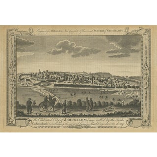 Antique Engraved View of Jerusalem from Millar, 1760s For Sale