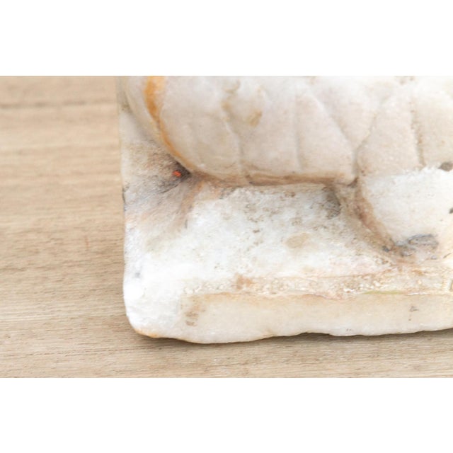 Antique White Marble Indian Deity Sculpture For Sale - Image 9 of 11